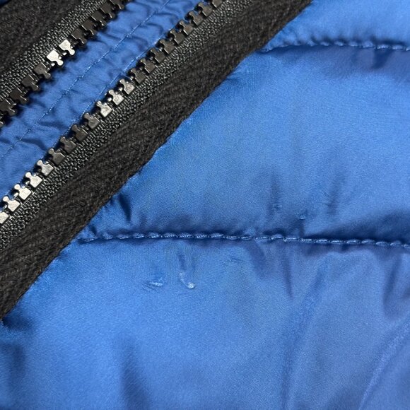 Everlast Puffer Jacket Blue Hooded Zip Front Quilted Coat Women’s M Polyester - Picture 12 of 13